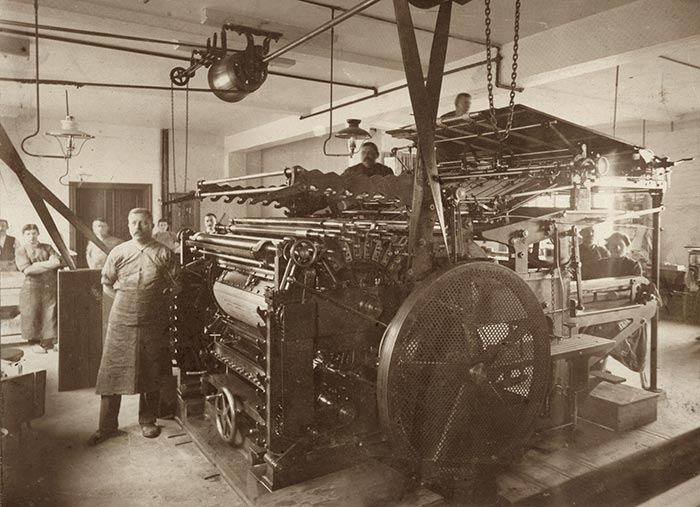 Druckersaal, 1901